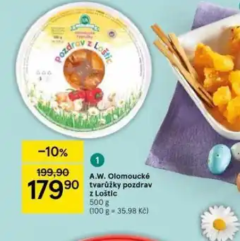 Tesco A.w. olomoucké tvarůžky pozdrav z loštic nabídka
