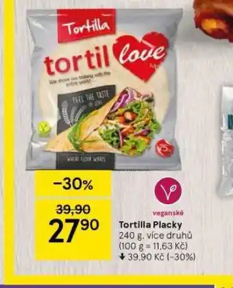 Tesco Tortilla placky nabídka