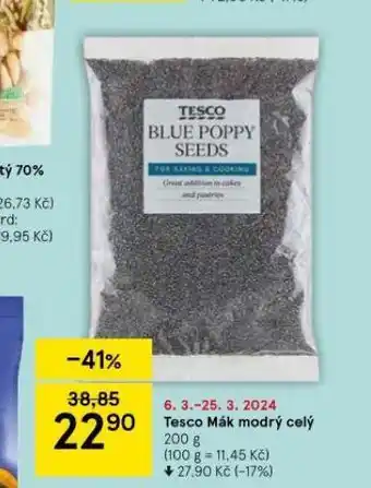 Tesco mák modrý celý