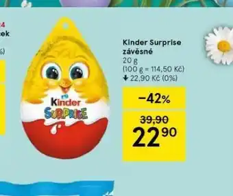 Tesco Kinder surprise závěsné nabídka