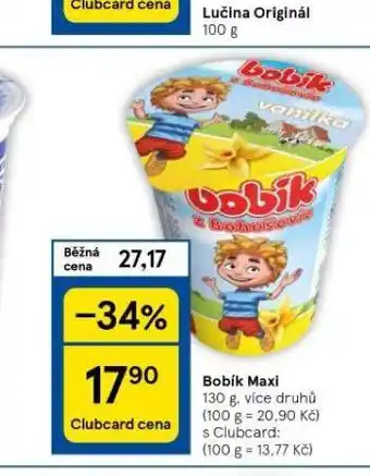 Tesco Bobík maxi nabídka