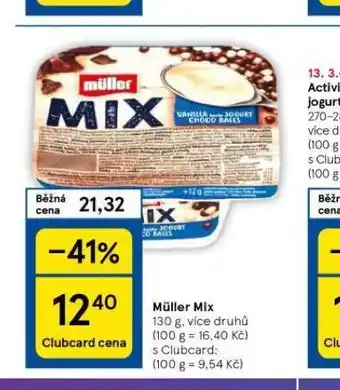 Tesco Müller mix nabídka