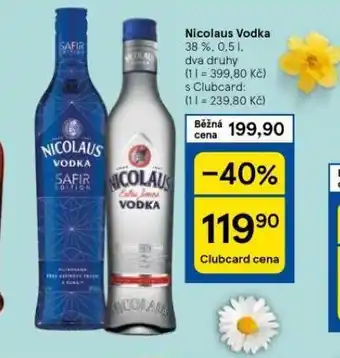 Tesco Nicolaus vodka nabídka