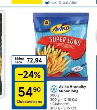 Tesco Aviko hranolky super long nabídka