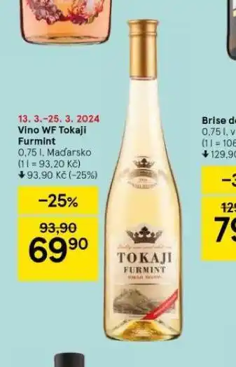 Tesco Víno wf tokaji furmint nabídka