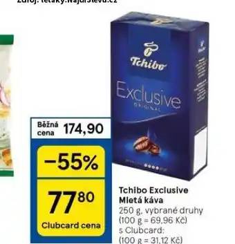 Tesco Tchibo exclusive mletá káva nabídka