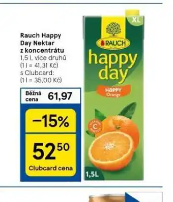 Tesco Rauch happy day nektar z koncentrátu nabídka