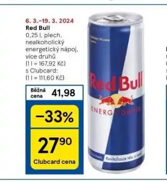 Tesco Red bull nabídka
