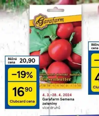 Tesco Garafarm semena zeleniny nabídka