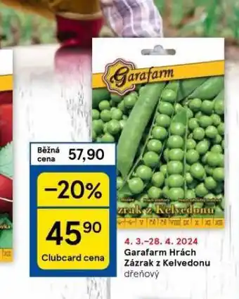 Tesco Garafarm hrách zázrak z kelvedonu nabídka