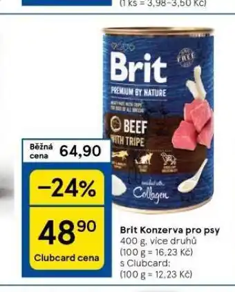 Tesco Brit konzerva pro psy nabídka