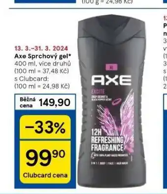 Tesco Axe sprchový gel nabídka