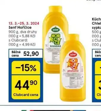 Tesco Senft hořčice nabídka