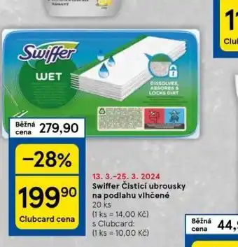 Tesco Swiffer čistící ubrousky na podlahu vlhčené nabídka