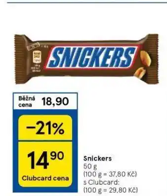 Tesco Snickers nabídka