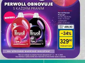 Tesco Perwoll renew prací gel nabídka