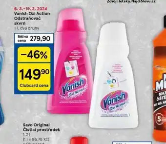 Tesco Vanish oxi action odstraňovač skvrn nabídka