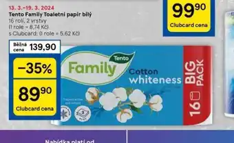 Tesco Tento family toaletní papír nabídka