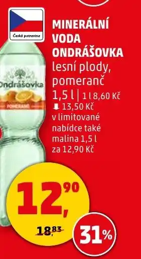 Penny Market MINERÁLNÍ VODA ONDRÁŠOVKA 1.5L nabídka
