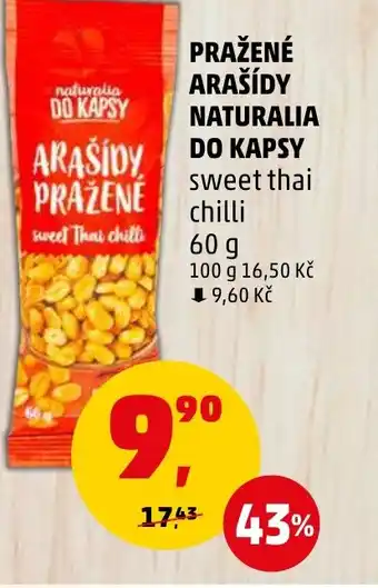 Penny Market PRAŽENÉ ARAŠÍDY NATURALIA DO KAPSY nabídka