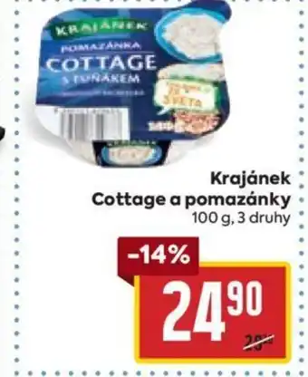 Billa Krajánek Cottage a pomazánky nabídka