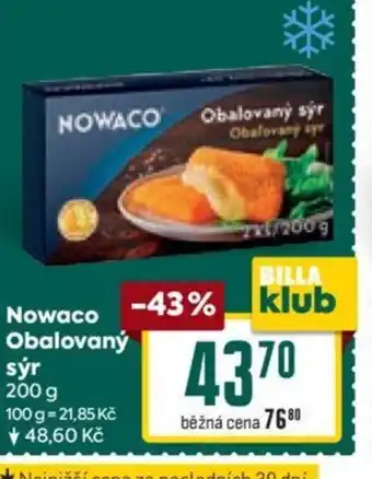 Billa Nowaco Obalovaný sýr nabídka