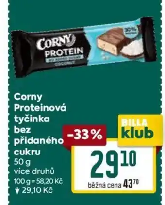 Billa Corny Proteinová tyčinka bez přidaného cukru nabídka