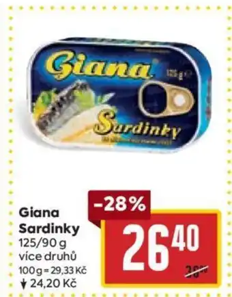 Billa Giana Sardinky nabídka