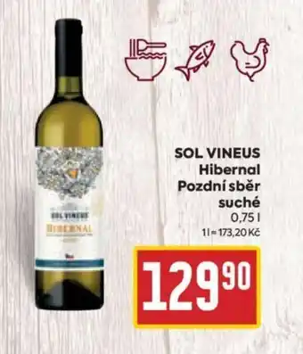 Billa SOL VINEUS Hibernal Pozdní sběr suche 0.75L nabídka