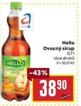 Billa Hello Ovocný sirup 0.7L nabídka