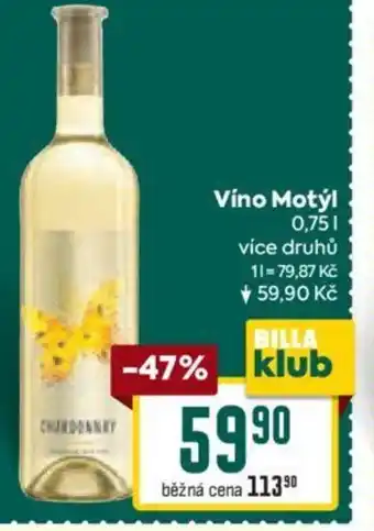Billa Víno Motýl 0,75L nabídka