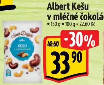 Albert Albert Kešu v mléčné čokoládě nabídka