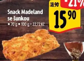 Albert Snack Madeland se šunkou nabídka