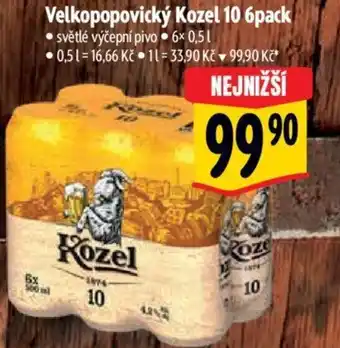Albert Velkopopovický Kozel 10 6pack nabídka