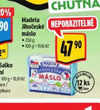 Albert Madeta jihočeské máslo nabídka