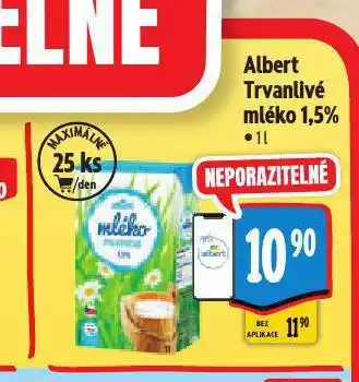 Albert Trvanlivé mléko nabídka
