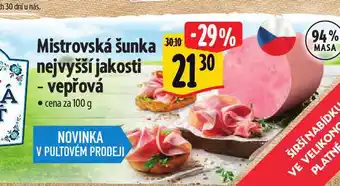 Albert Mistrovská šunka nabídka