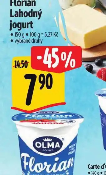 Albert Florian jogurt nabídka