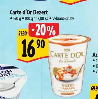 Albert Carte d'or dezert nabídka
