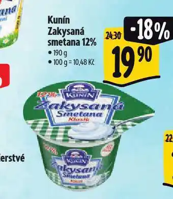 Albert Kunín zakysaná smetana nabídka
