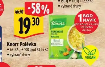Albert Knorr polévka nabídka
