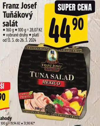 Albert Franz josef tuňákový salát nabídka