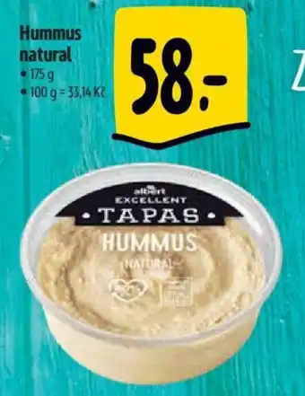 Albert Hummus natural nabídka