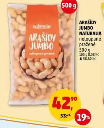 Penny Market ARAŠÍDY JUMBO NATURALIA nabídka