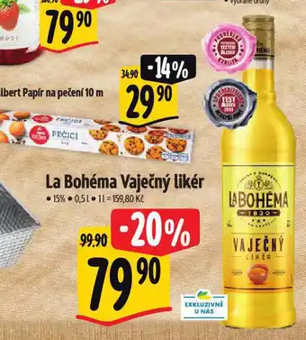 Albert La bohéma vaječný likér nabídka