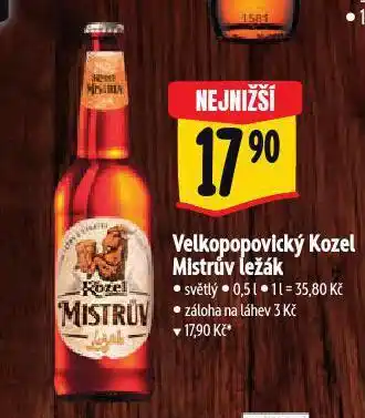 Albert Pivo velkopopovický kozel nabídka