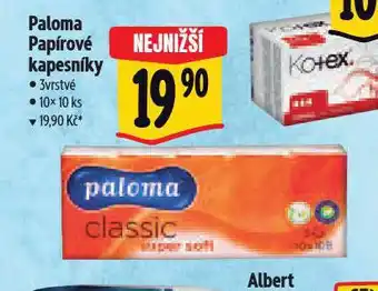 Albert Paloma papírové kapesníky nabídka