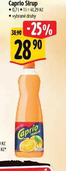 Albert Caprio sirup nabídka