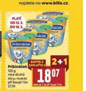 Billa Pribináček nabídka