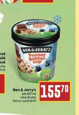 Billa Ben & jerry´s zmrzlina nabídka